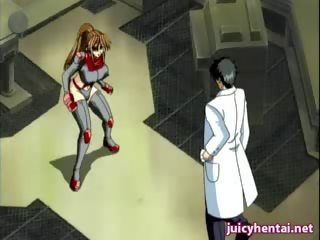 Captivating anime brunetė gauti a didžiulis penis