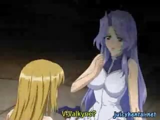 Exceptional anime blond shemale puurimine a märg tussu