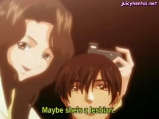 Anime lesbiennes tribbing en smooching